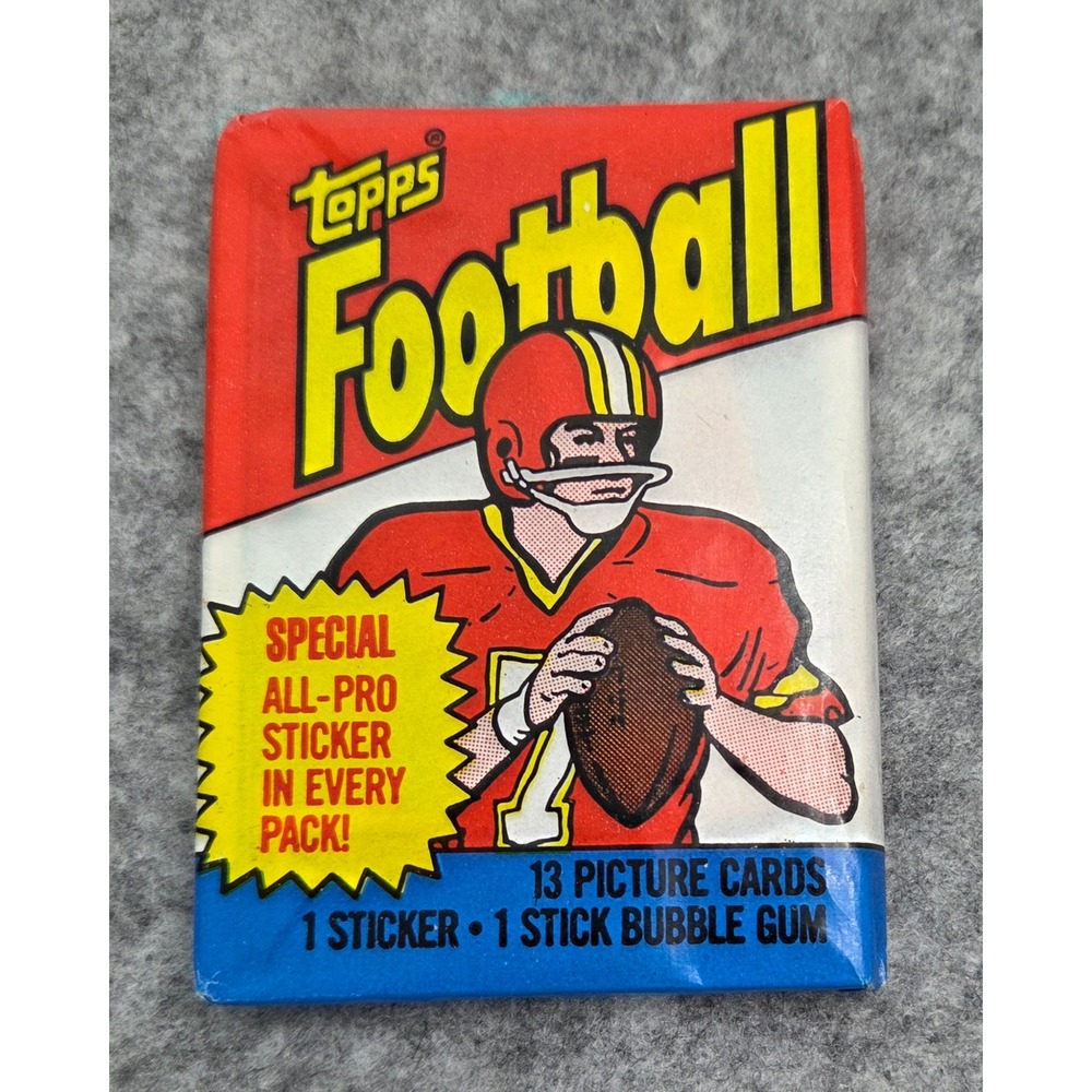 Vintage 1983 Topps Football Wax Pack Factory Sealed 13 Cards 1 Sticker NFL